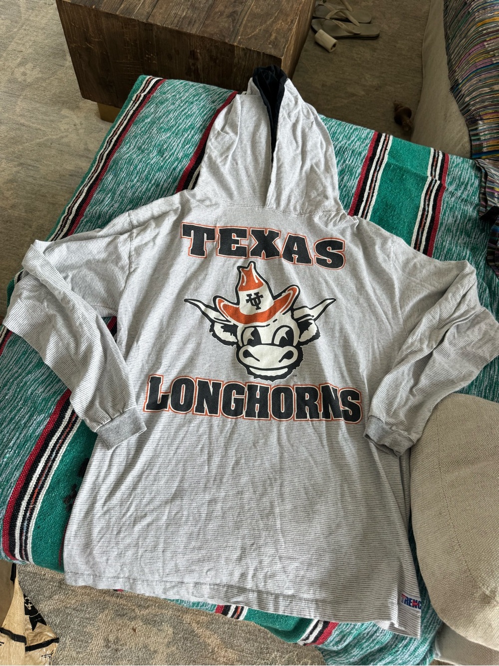 Vintage Texas Longhorns Hoodie Shirt - Gray